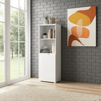 Santino White Gloss Short Narrow Bookcase
