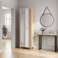 Granada Cashmere And Artisan Oak Effect Slim Narrow Wardrobe