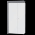Athens Grey And White Gloss 2 Door Wardrobe With LED Lights