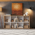 Danso Arctic White and Oak Short Bookshelf Unit
