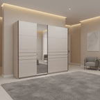 Weyma 245cm Cashmere Sliding Door Wardrobe
