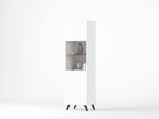 Atlantis Matte White Tall Display Cabinet