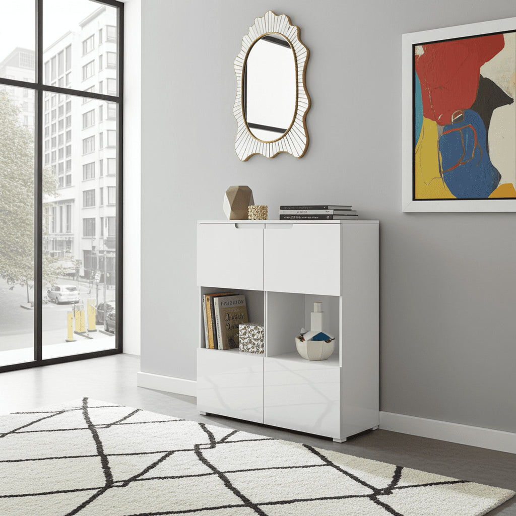 Santino White Gloss Display Cabinet