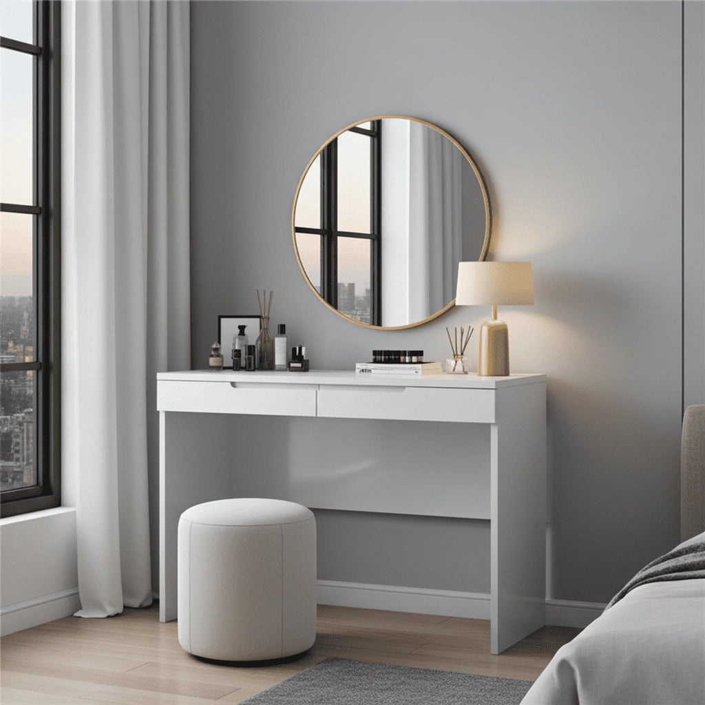 Santino White Gloss 2 Drawer Dressing Table
