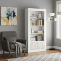 Montreal White And Wood Effect Tall Bookcase