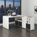 Luiz White Flexi Corner Office Desk