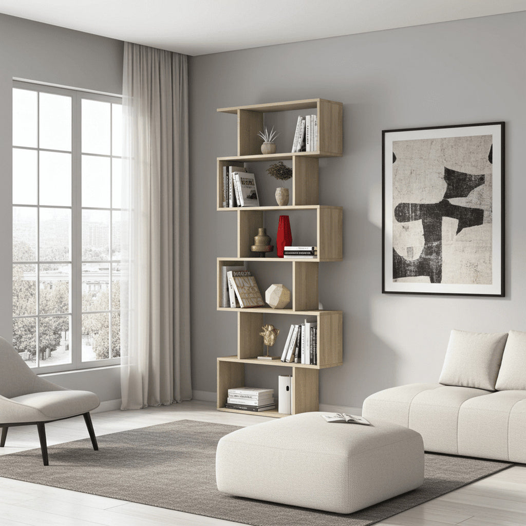 Zing Oak Effect Bookcase
