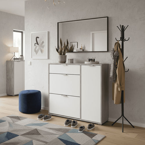 Arco Grey and White Shoe Cabinet — main product view