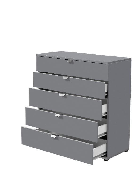 Valentina Grey Chest of Drawers — front product view