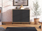 Vilamoura Artisan Oak Effect And Black Small Sideboard