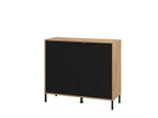 Vilamoura Artisan Oak Effect And Black Small Sideboard