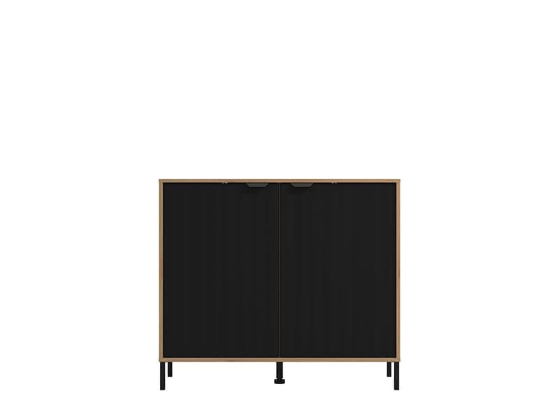 Vilamoura Artisan Oak Effect And Black Small Sideboard