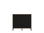 Vilamoura Artisan Oak Effect And Black Small Sideboard