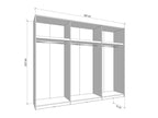 Weyma 270cm Cashmere Sliding Door Wardrobe