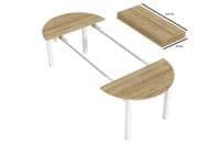 Wiktor White And Oak Effect Round Extending Dining Table