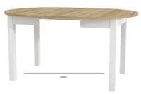 Wiktor White And Oak Effect Round Extending Dining Table