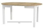 Wiktor White And Oak Effect Round Extending Dining Table