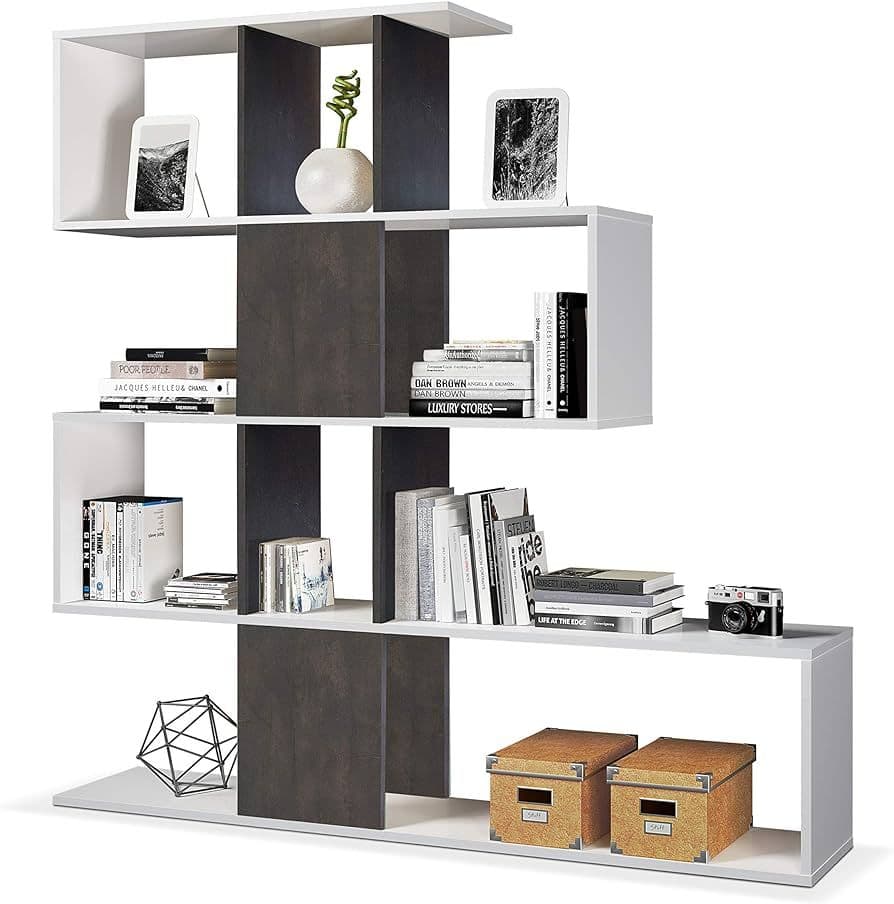 Zaga Oxide Dark Brown and Arctic White Bookcase