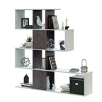 Zaga Oxide Dark Brown and Arctic White Bookcase