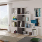 Zaga Oxide Dark Brown and Arctic White Bookcase