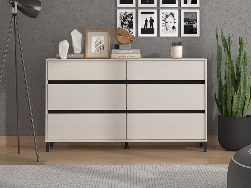 Zavaro Cashmere Wide Chest Of Drawers — side product view