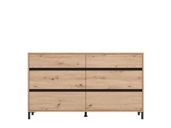 Zavaro Oak Effect Wide Chest Of Drawers — alternate product view