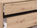 Zavaro Oak Effect Wide Chest Of Drawers