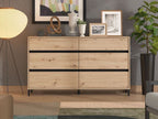 Zavaro Oak Effect Wide Chest Of Drawers