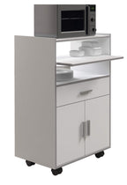 Zidan White and Grey Kitchen Trolley