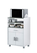 Zidan White and Grey Kitchen Trolley