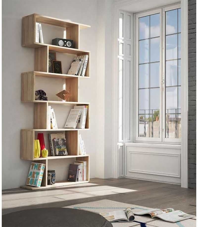 Zing Oak Effect Bookcase — side product view