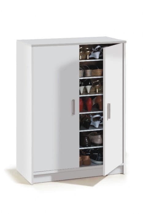 Zuldy Large 30 Pairs White Shoe Cupboard — alternate product view