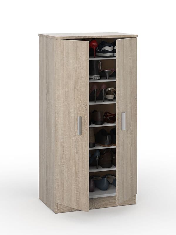 Zuldy Oak Effect Shoe Cabinet — alternate product view