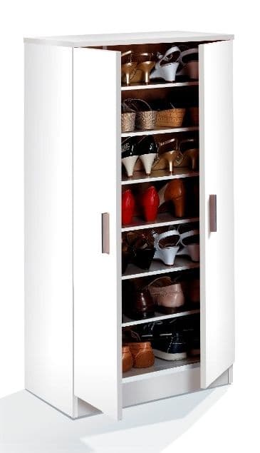 Zuldy White Shoe Cupboard — alternate product view